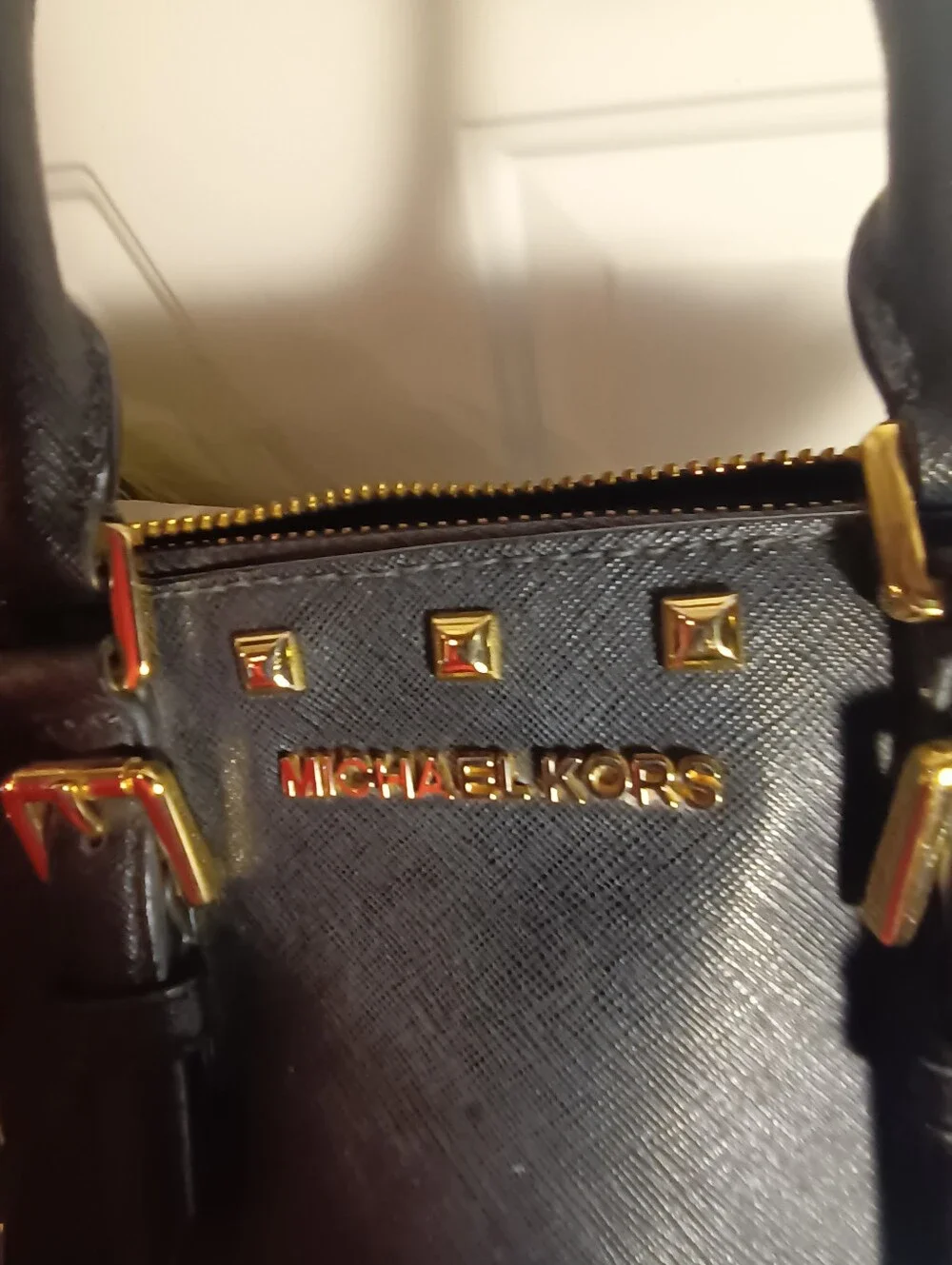Michael Kors Dual Handbag Crossbody With Gold Hardware